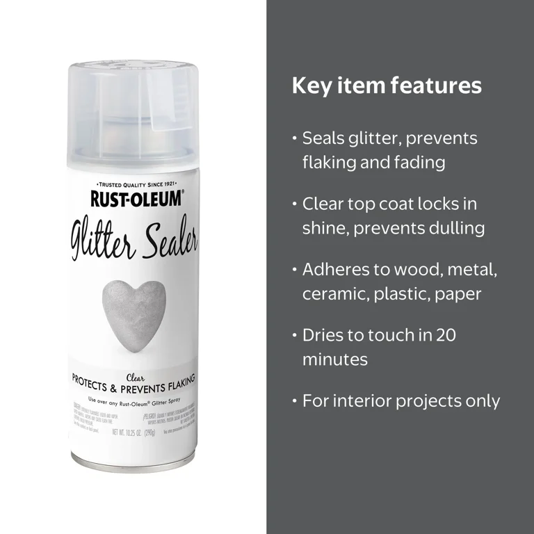 専用4 Rust-Oleum Glitter Spray Paint Clear Sealer, 267736, 10.25 oz