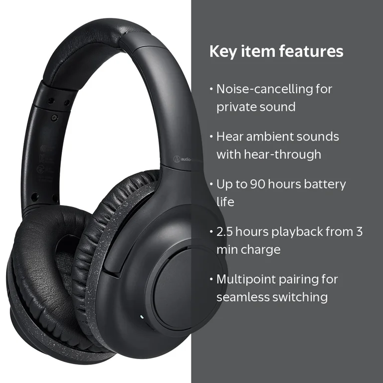 Audio-Technica ATH-S300BT Bluetooth Over-Ear Headphones (Black
