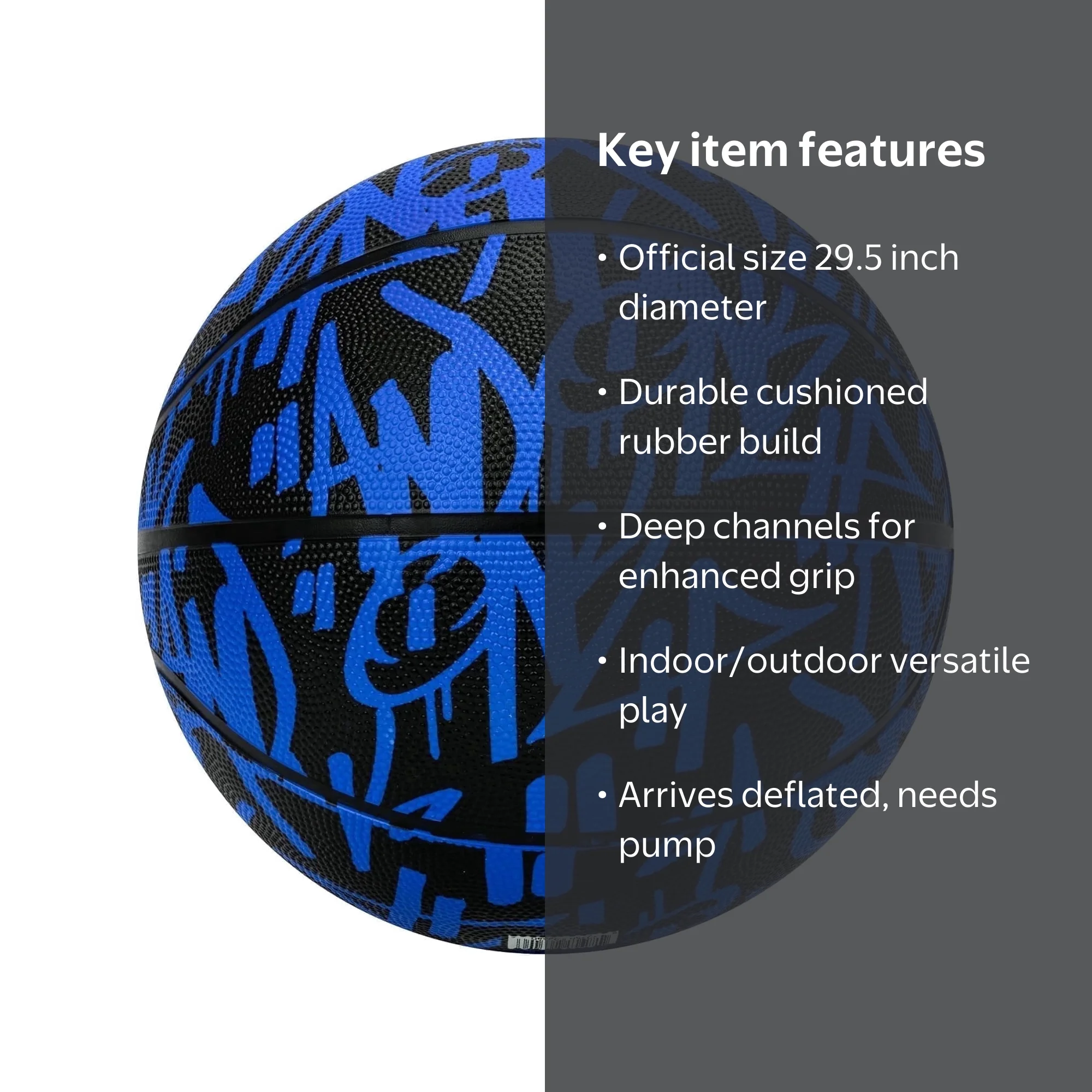 AND1 Fantom Graffiti Rubber Basketball, Size 7 (29.5