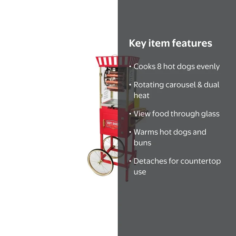 Nostalgia HDF510 Hot Dog Ferris Wheel Cart - Walmart.com