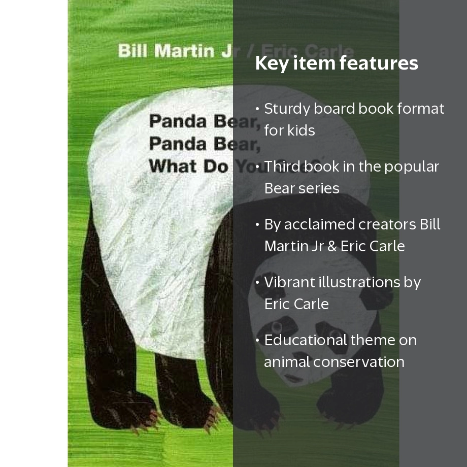 Eric Carle Brown Bear and Friends Panda Bear Board Book - Walmart.com