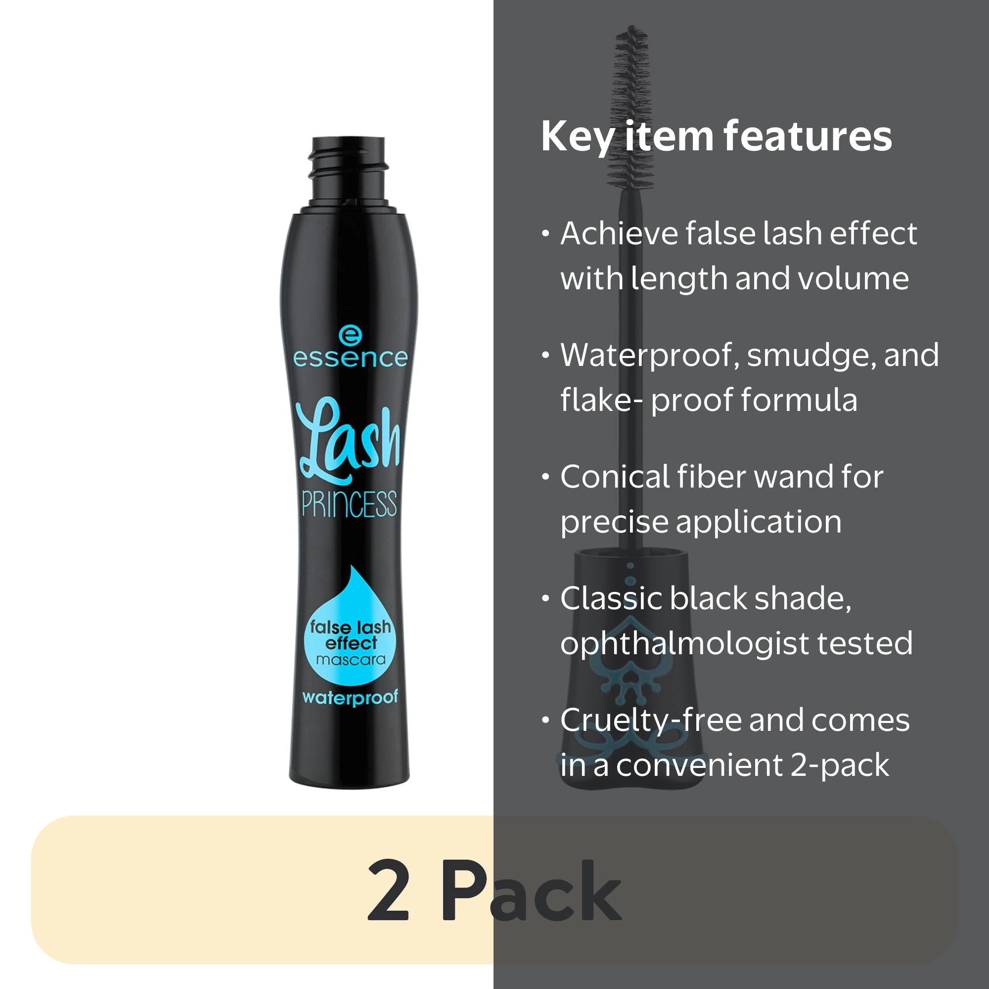 2 pack) essence Lash Princess False Lash Effect Mascara Waterproof