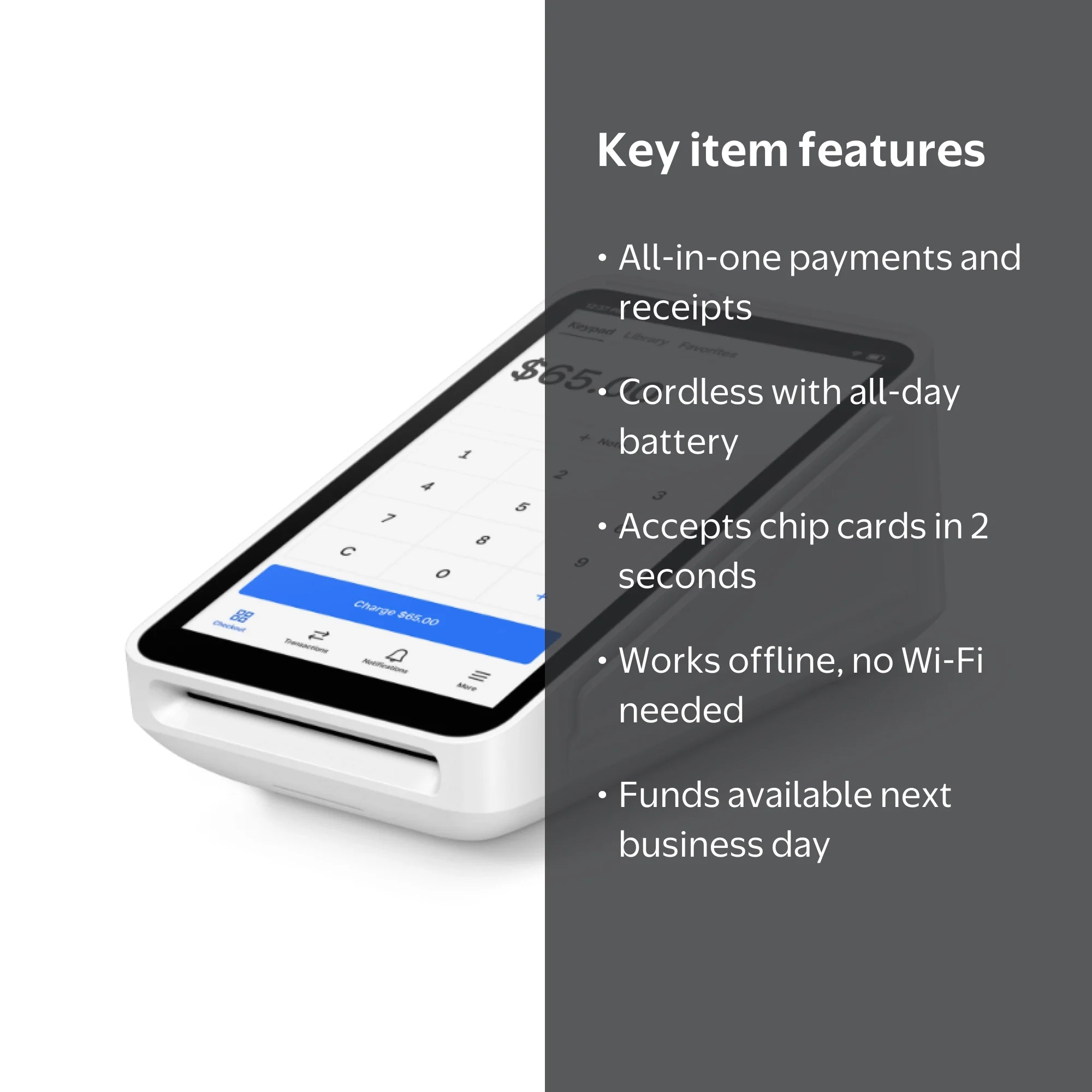 Free Shipping! Square All-In-One Terminal for Card Payments and