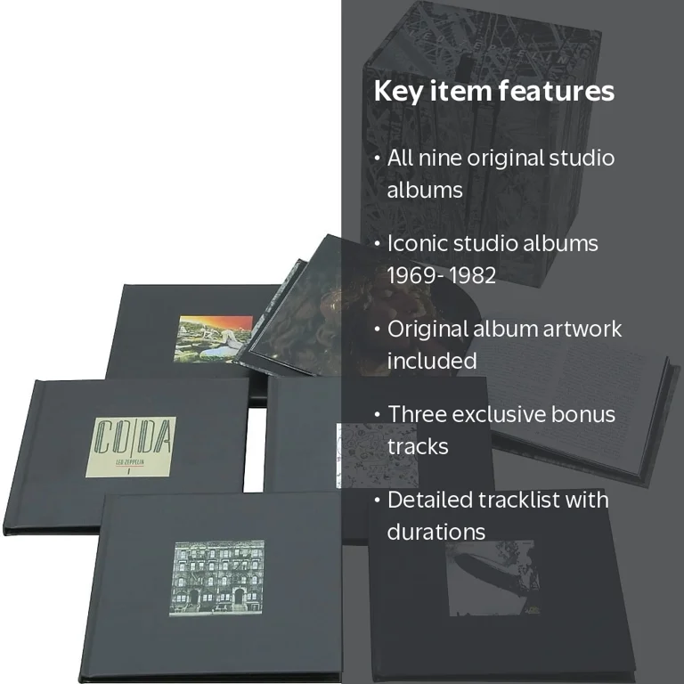Music CD Led Zeppelin The Complete Studio Recordings, 10 CD Box