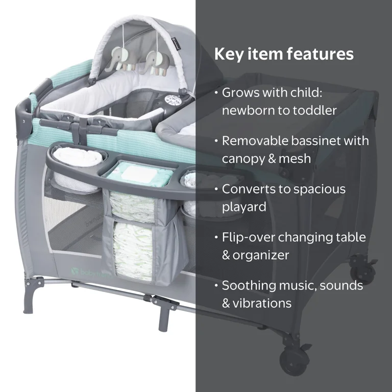 Baby Trend, Nursery Play Yard, Lil Snooze Deluxe III with Bassinet