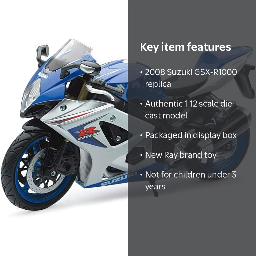 おまとめ3点 Newray Toys 57003A 1/12 Suzuki GSX-R1000 2008 Street Bike