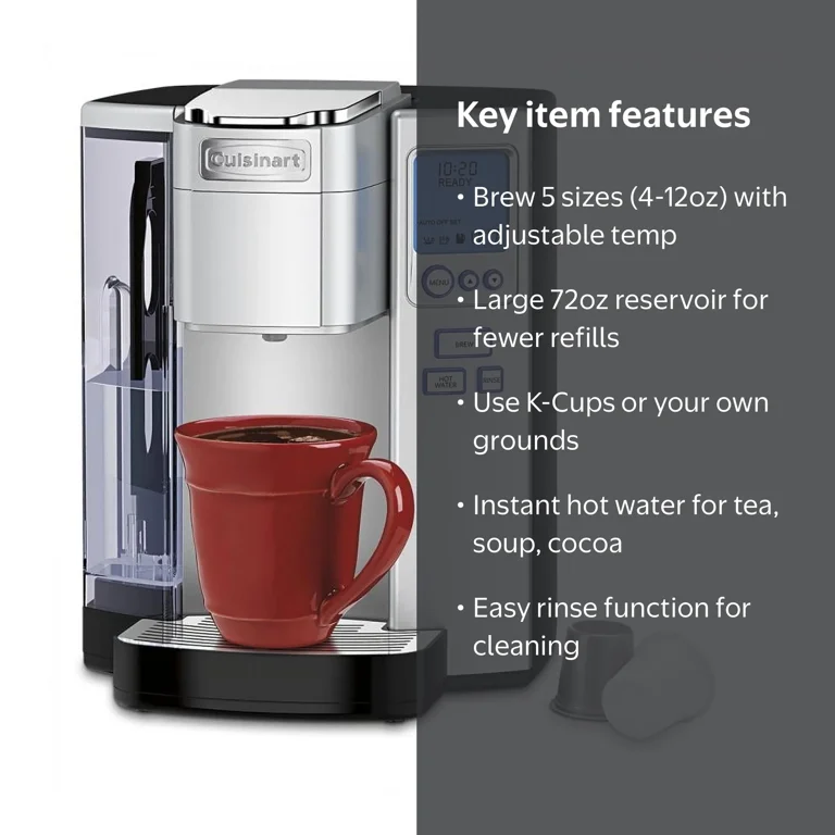 Cuisinart Single Serve Coffee Maker + Hot Water, 72 oz - Walmart.com