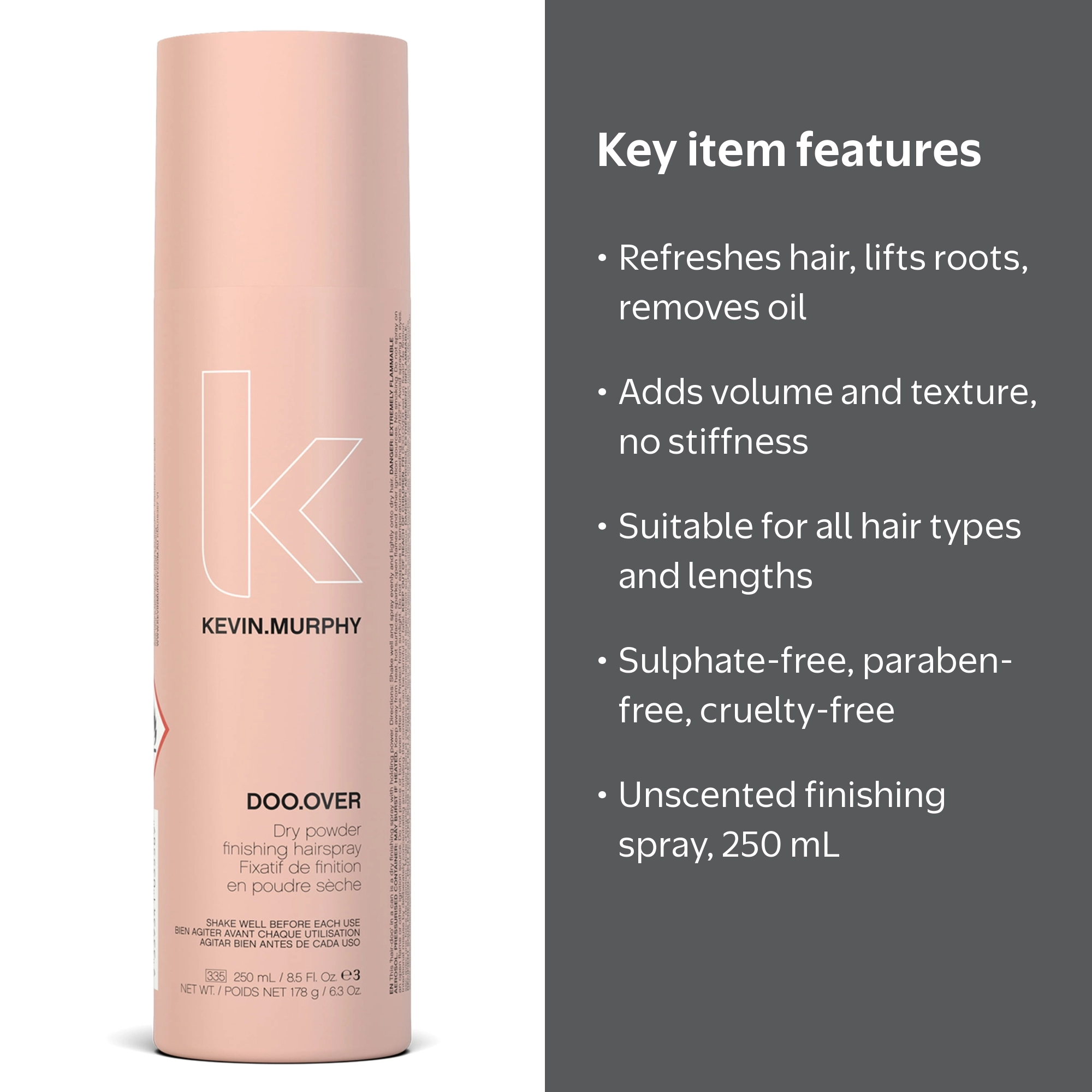 Kevin Murphy DOO.OVER Dry Powder Finishing Spray for All Hair