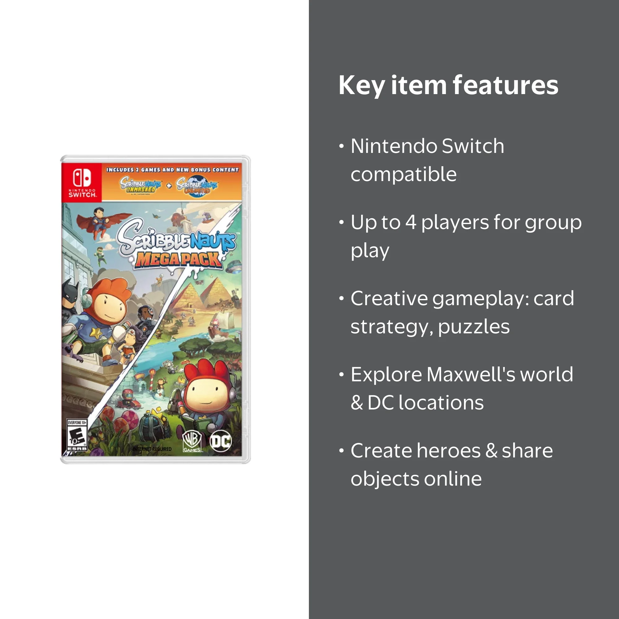 Warner Bros Scribblenauts Showdown Nintendo Switch 883929632138