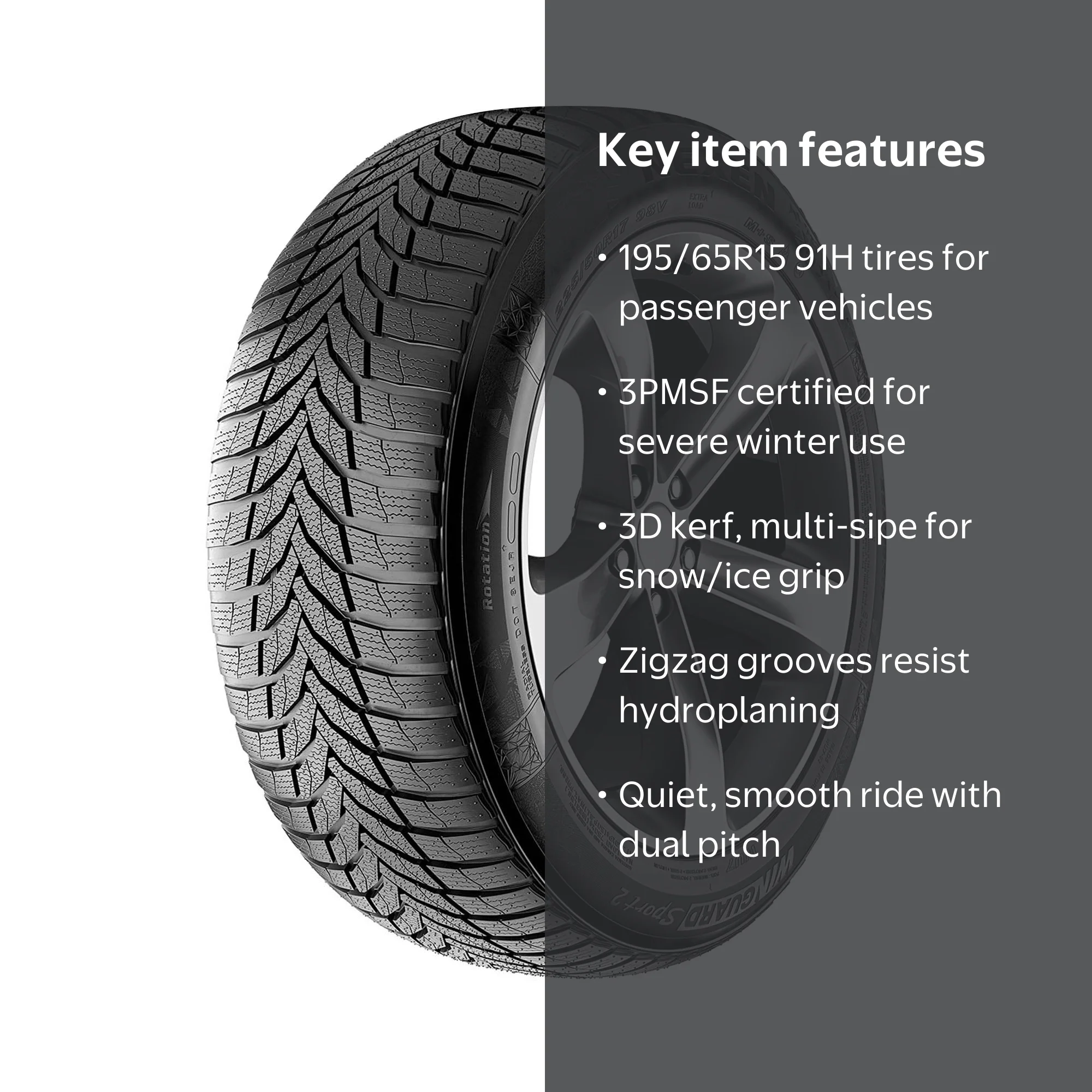 2本 195/65R15 Nexen Winguard Sport 2 Winter 195/65R15 91H Passenger Tire
