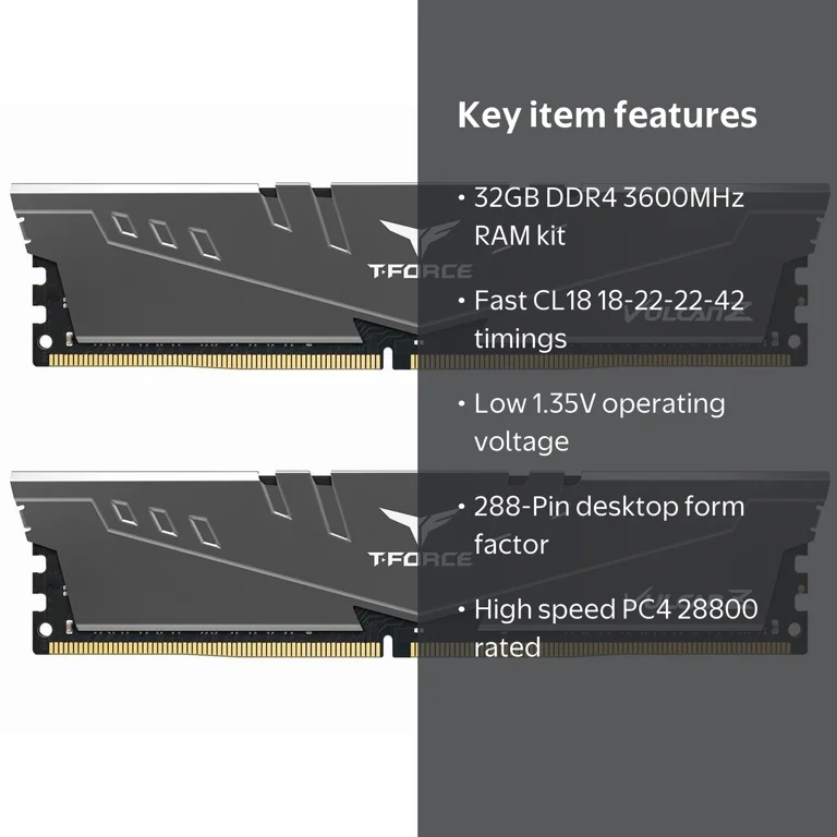 TEAMGROUP, DDR4 3600 RAM, TLZGD432G3600HC18JDC01, 32GB (2x16GB