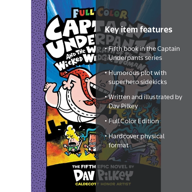 Dav Pilkey, Hardcover Book, Captain Underpants #5, Wrath of the