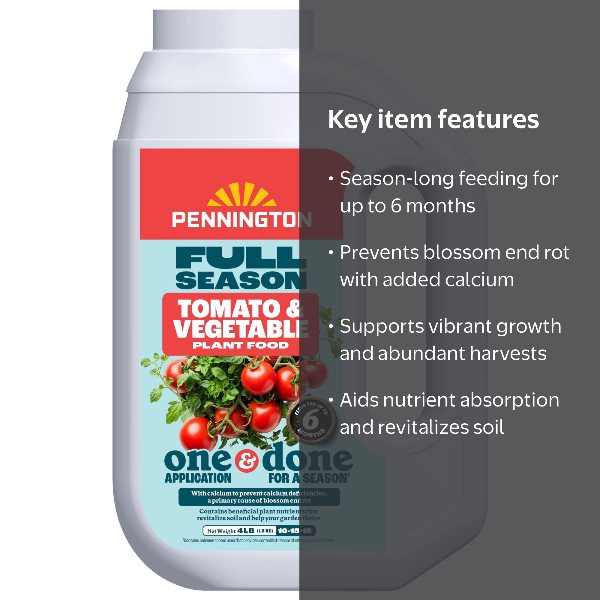 Pennington Full Season Tomato & Vegetable Garden Plant Food, 10-15