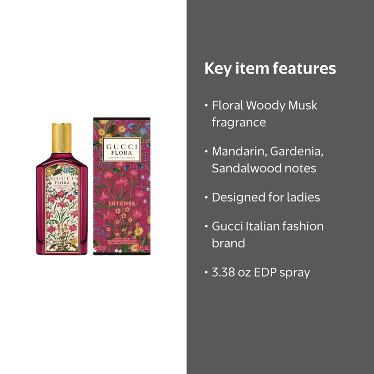 Gucci, Ladies Flora Gorgeous Gardenia Intense EDP Spray 3.38 oz