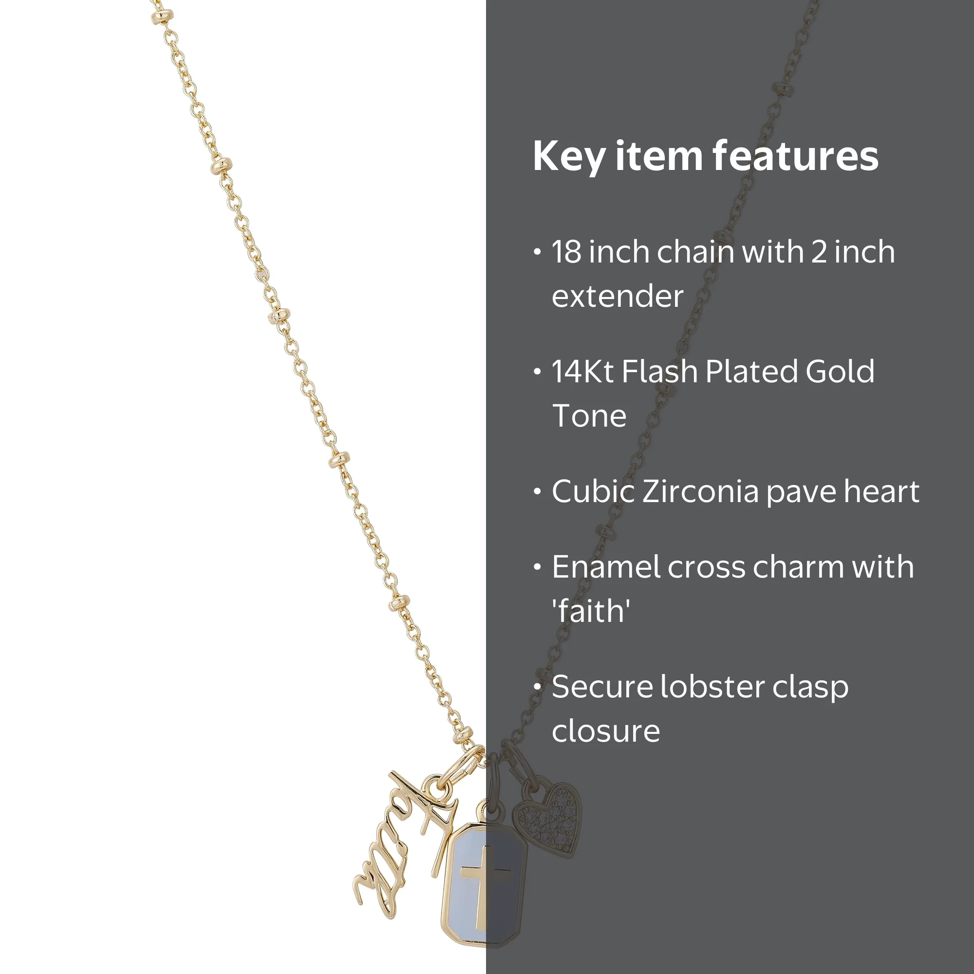 Believe by Brilliance Women's 14Kt Gold Flash Plated Cubic
