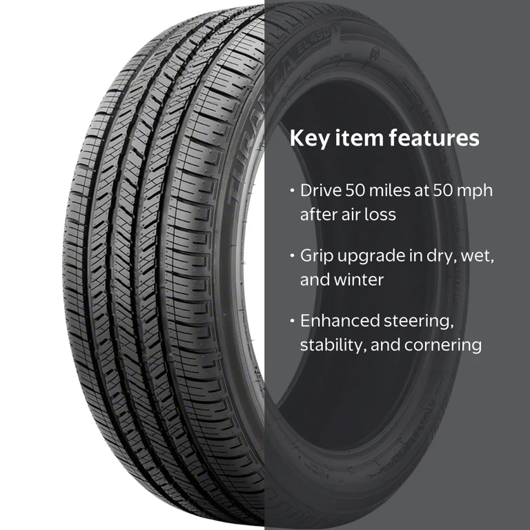 BRIDGESTONE TURANZA SPORTS 18インチ　2本セット Bridgestone Turanza EL450 RFT 225/50R18 95V All Season Tire, Run