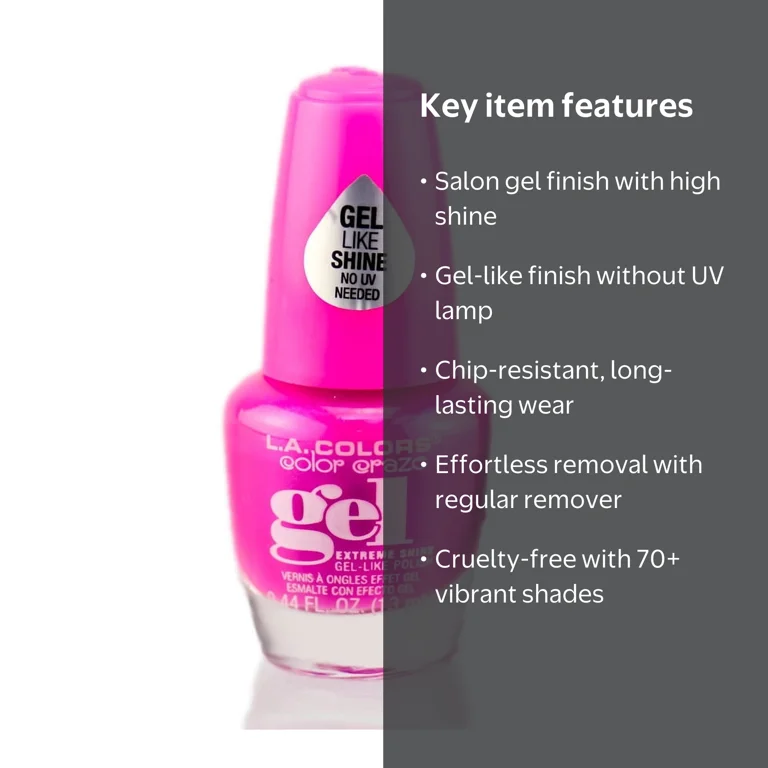 L.A. COLORS Gel-like Nail Polish, Spontaneous, 0.44 fl oz
