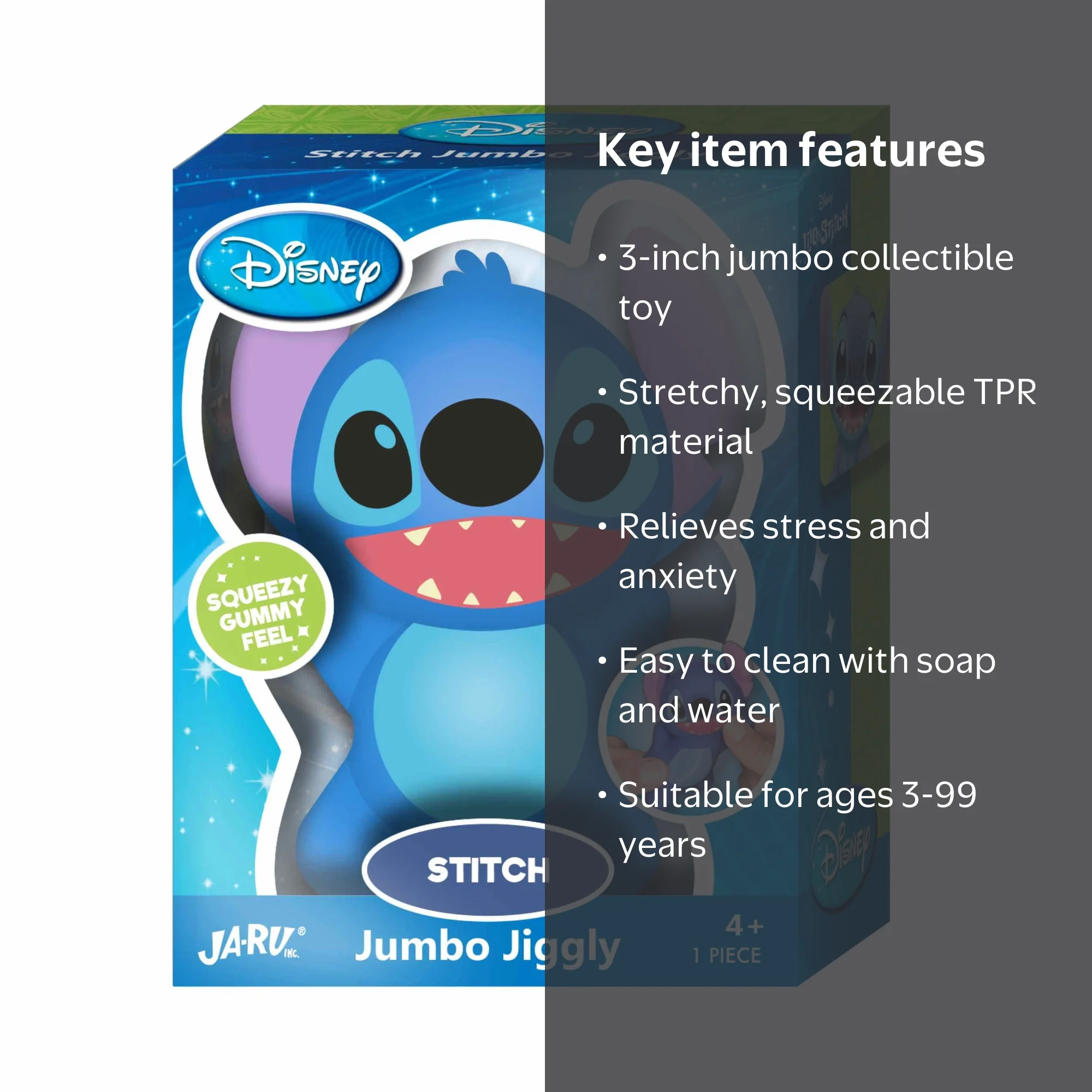 Ja-Ru Disney Stitch Jumbo Jiggly Characters Novelty Toy Child 4+