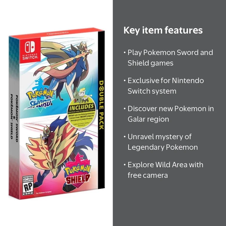 Pokemon Sword and Pokemon Shield Double Pack, Nintendo, Nintendo