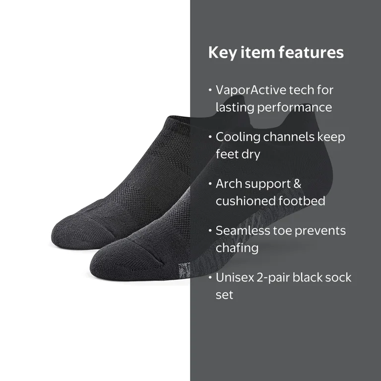 MISSION Performance Heel Tab Socks Ventilated Heat Release, Unixex
