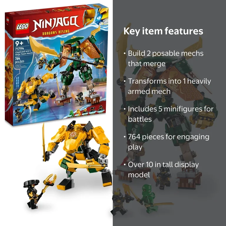 LEGO NINJAGO Lloyd & Arin's Ninja Team Mechs 71794, New Brick Box