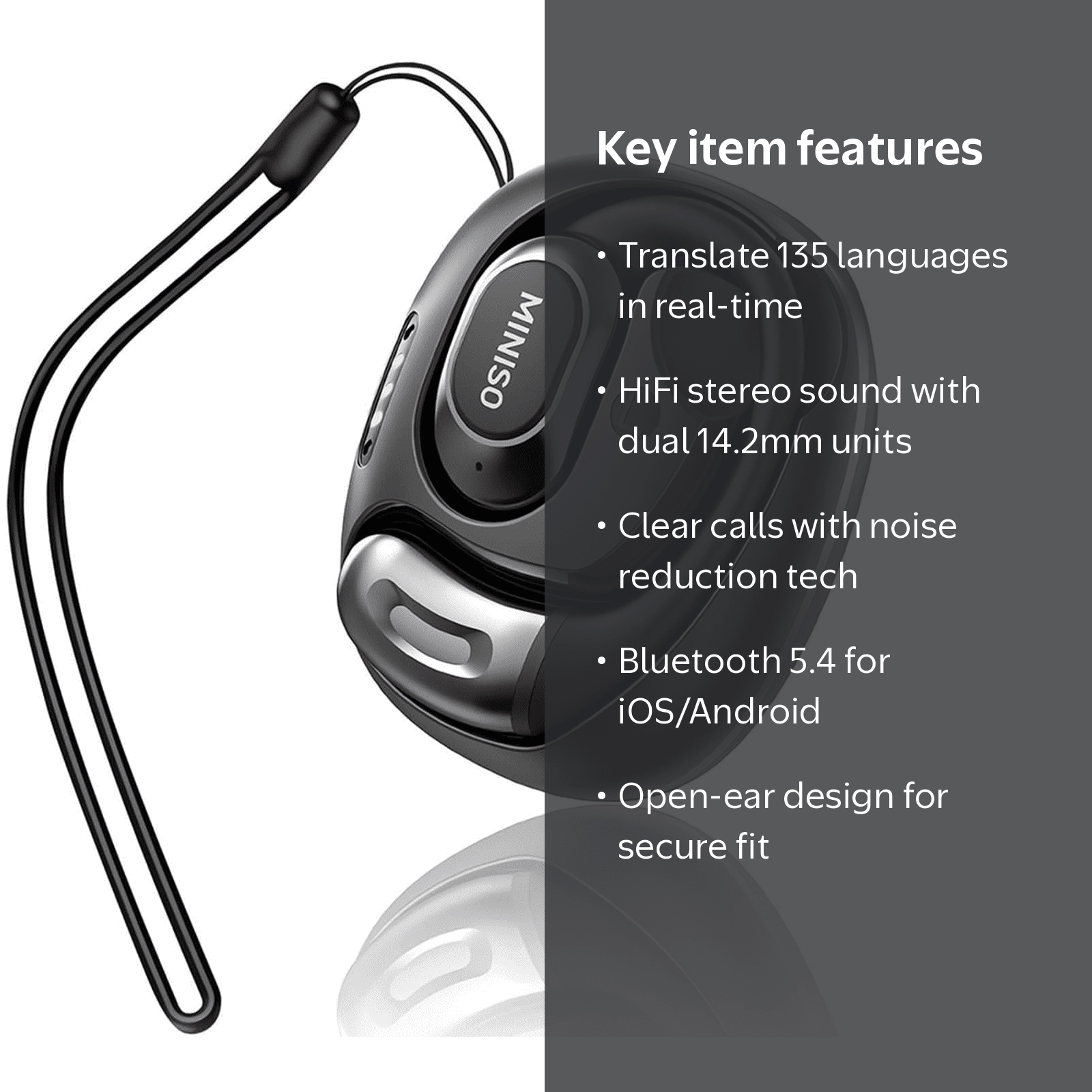MINISO MS156 AI Translation Earbuds True Wireless OWS Open Ear