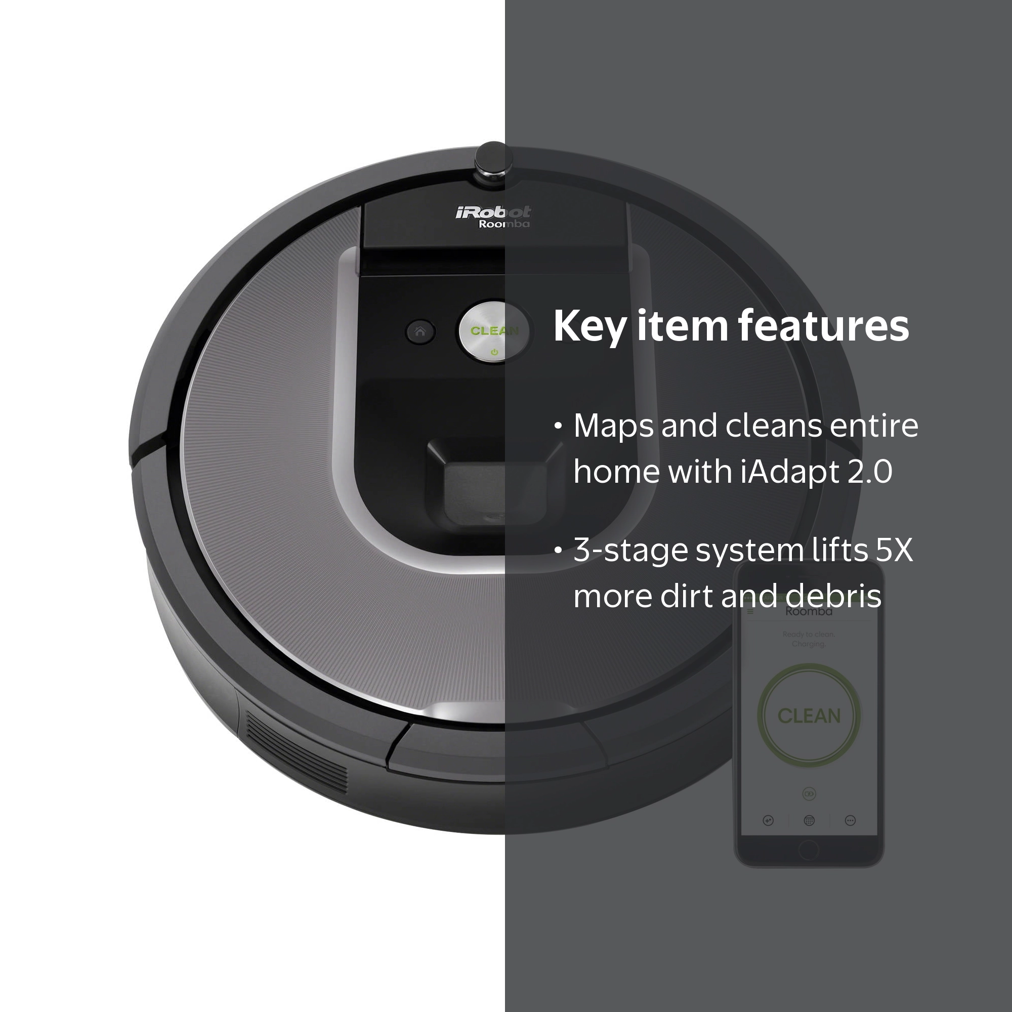 iRobot Roomba 960 Robot Vacuum- Wi-Fi Connected Mapping, Works