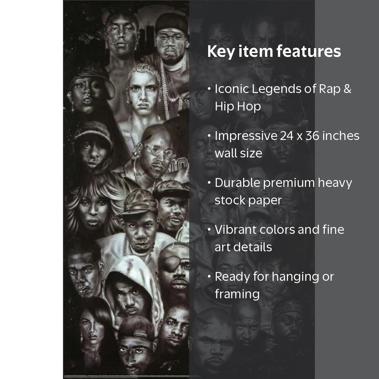 GB Eye XPE160273 Legends of Rap & Hip Hop Poster Print, 24 x 36