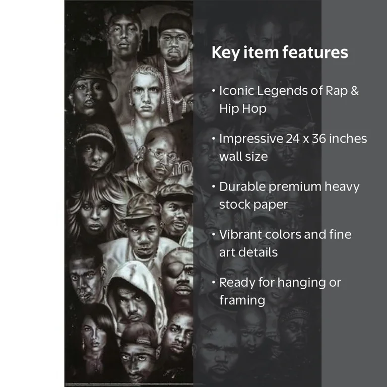GB Eye XPE160273 Legends of Rap & Hip Hop Poster Print, 24 x 36