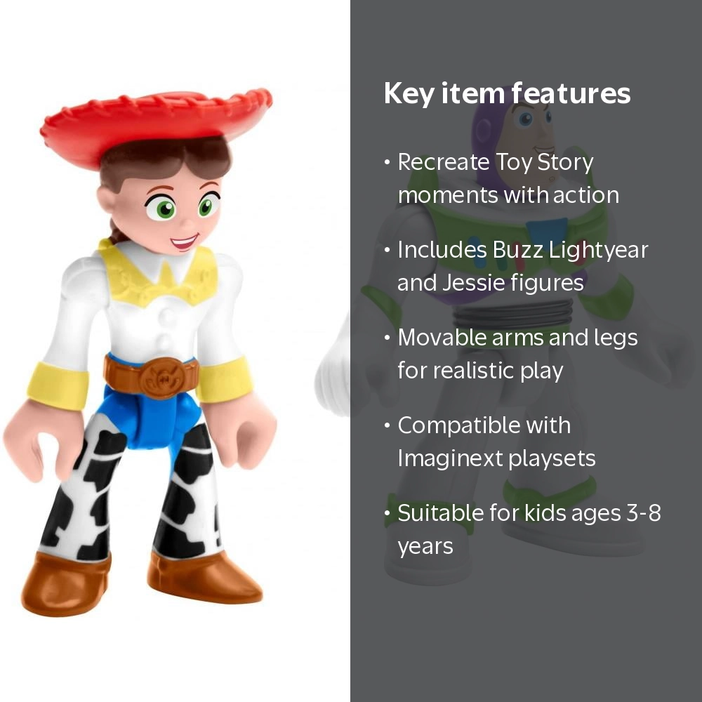 Imaginext Disney Pixar Toy Story Buzz Lightyear & Jessie Figures