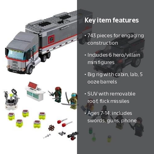 LEGO, Teenage Mutant Ninja Turtles TMNT Big Rig Snow Getaway 79116