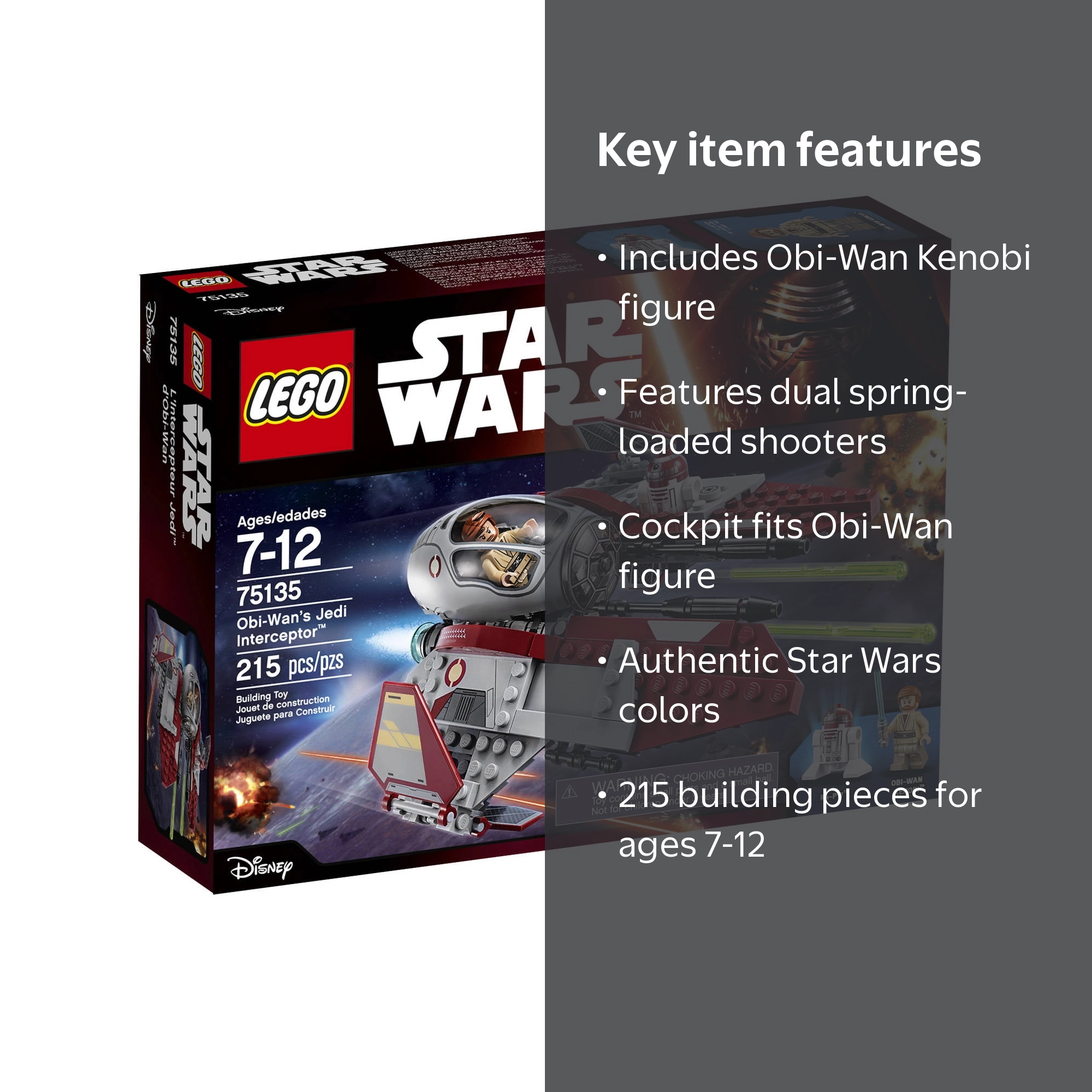 LEGO Star Wars Obi-Wan's Jedi Interceptor, 75135 - Walmart.com