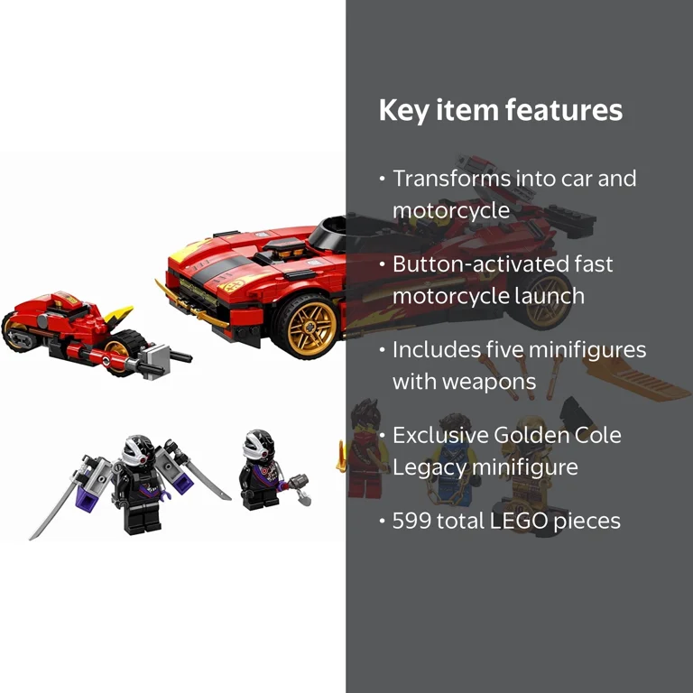 LEGO Ninjago Legacy Jay Set - X-1 Ninja Charger 71737 - Walmart.com