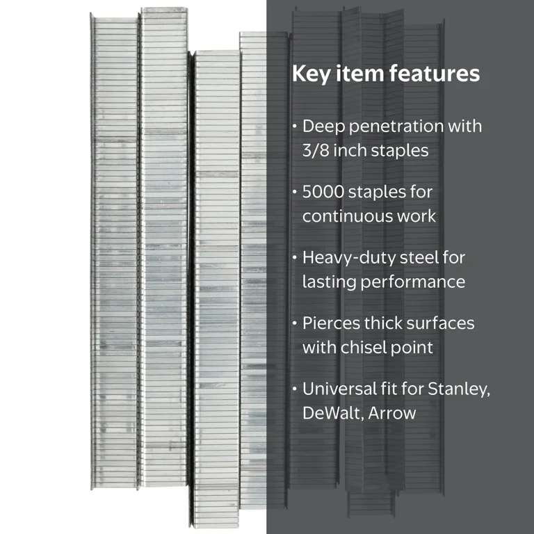 STANLEY Heavy Duty 3/8-Inch Staples, 5000 ct Box for Home
