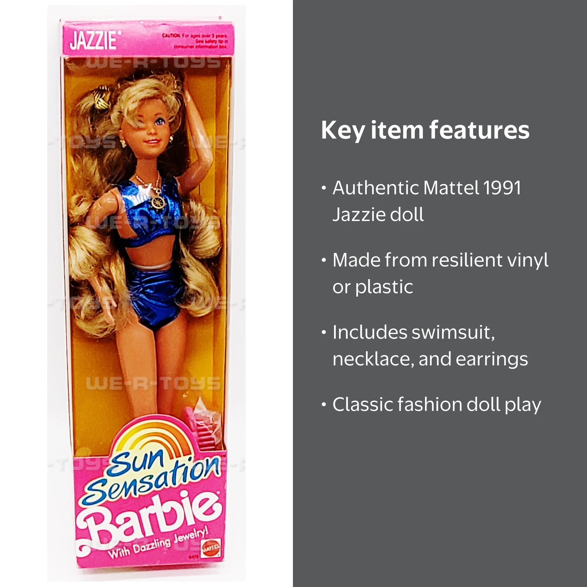 Barbie Sun Sensation Jazzie Doll 1991 Mattel 5473 - Walmart.com
