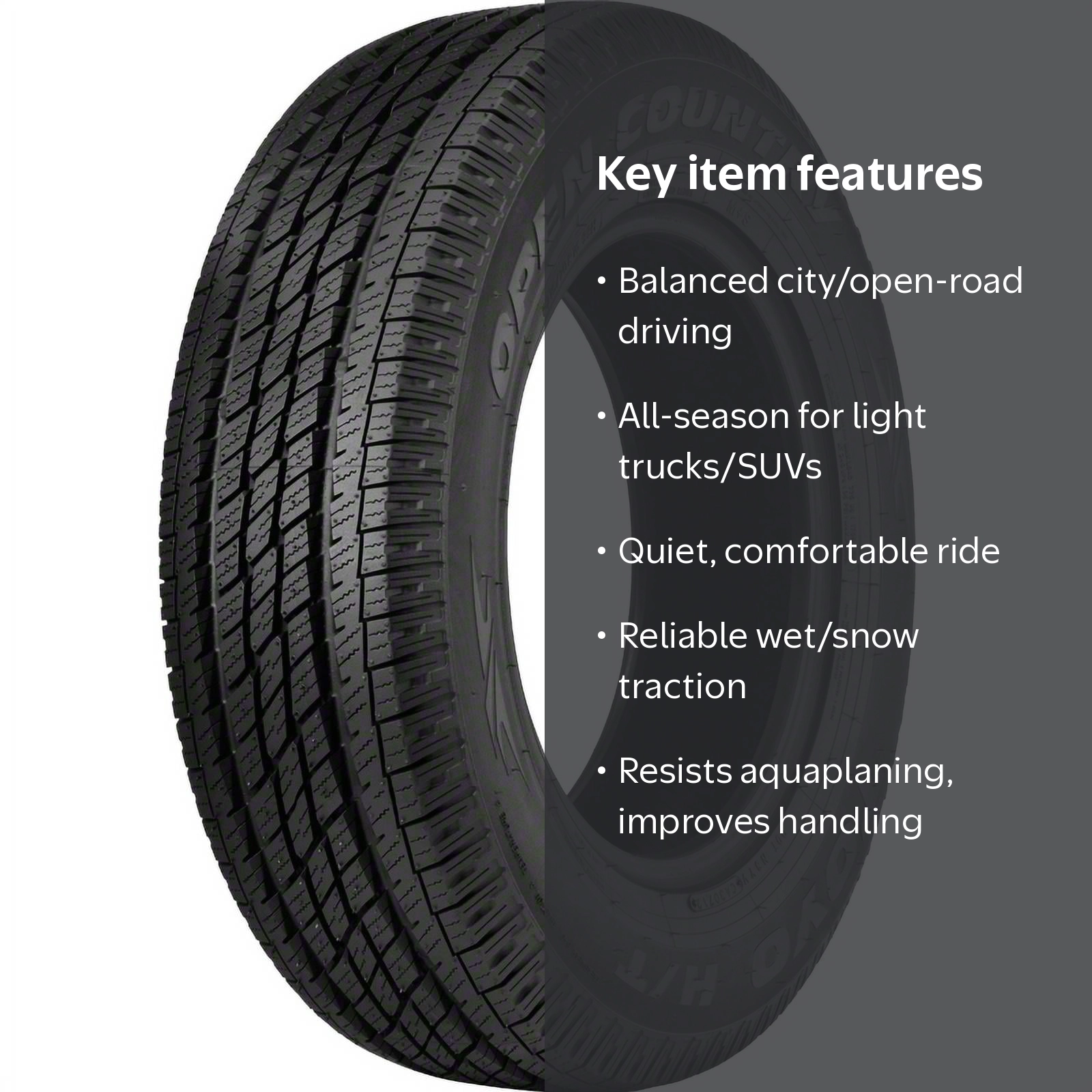 Toyo Open Country H/T 275/55R20 113H All Season Tire for SUVs and