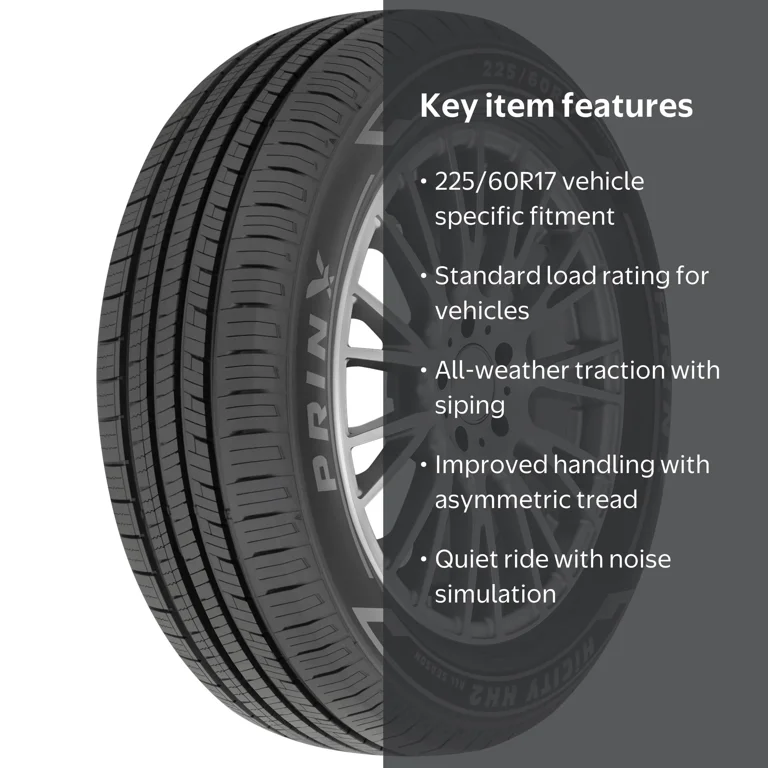 Prinx HiCITY HH2 All Season 225/60R17 Passenger Tire, Asymmetric