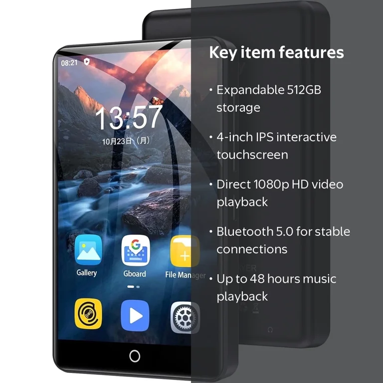 Oilsky, MP3 Player, 80GB, Touchscreen, Bluetooth and WiFi