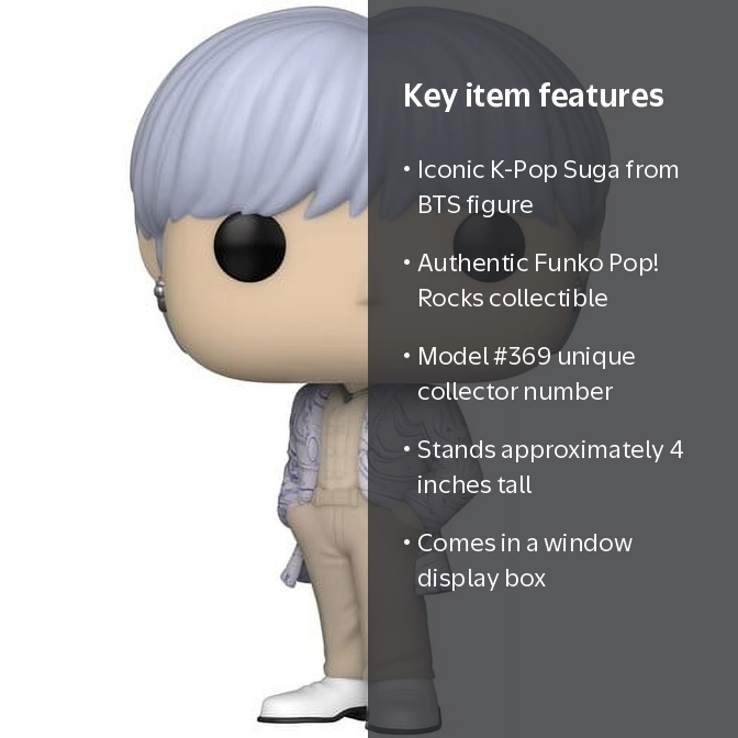 Funko POP! ROCKS: BTS - Suga, 4-inch Vinyl Figure - Walmart.com