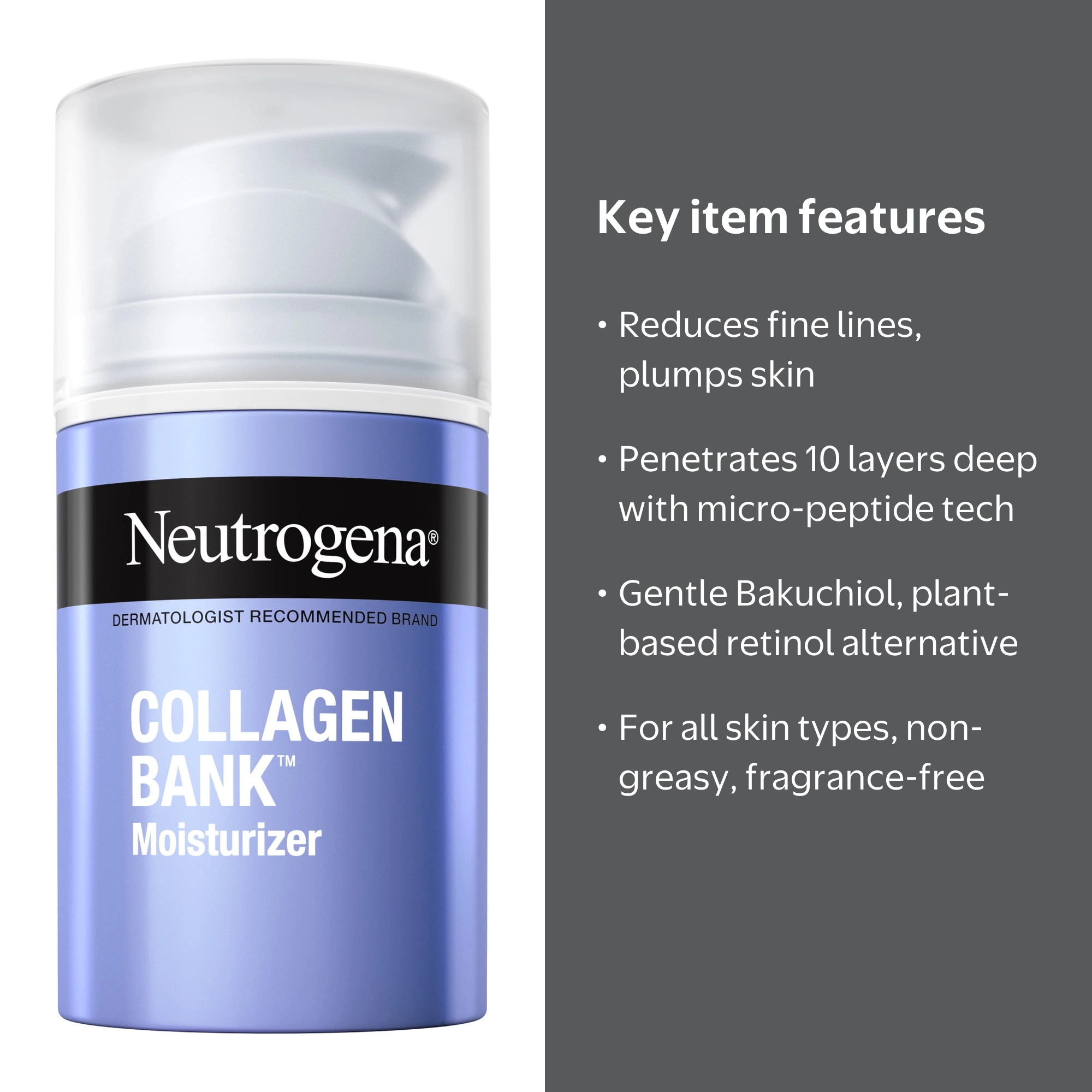 Neutrogena, Collagen Bank Facial Moisturizer, 2 fl. oz, Night