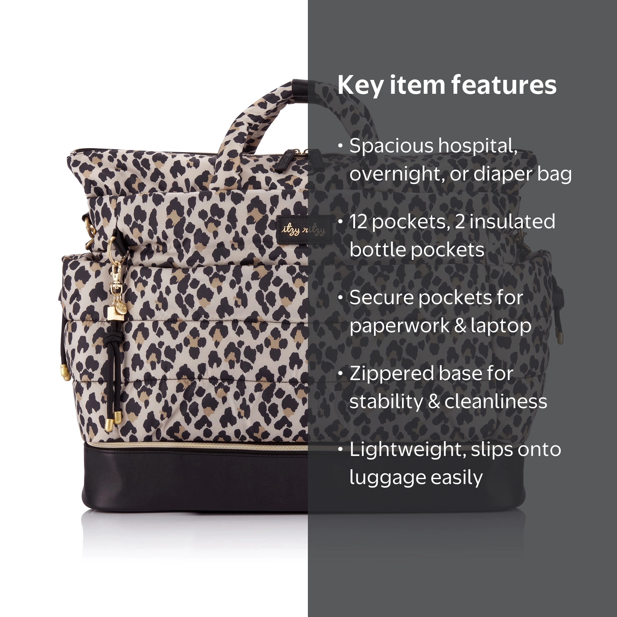 Itzy Ritzy Dream Weekender Polyester Leopard - Walmart.com
