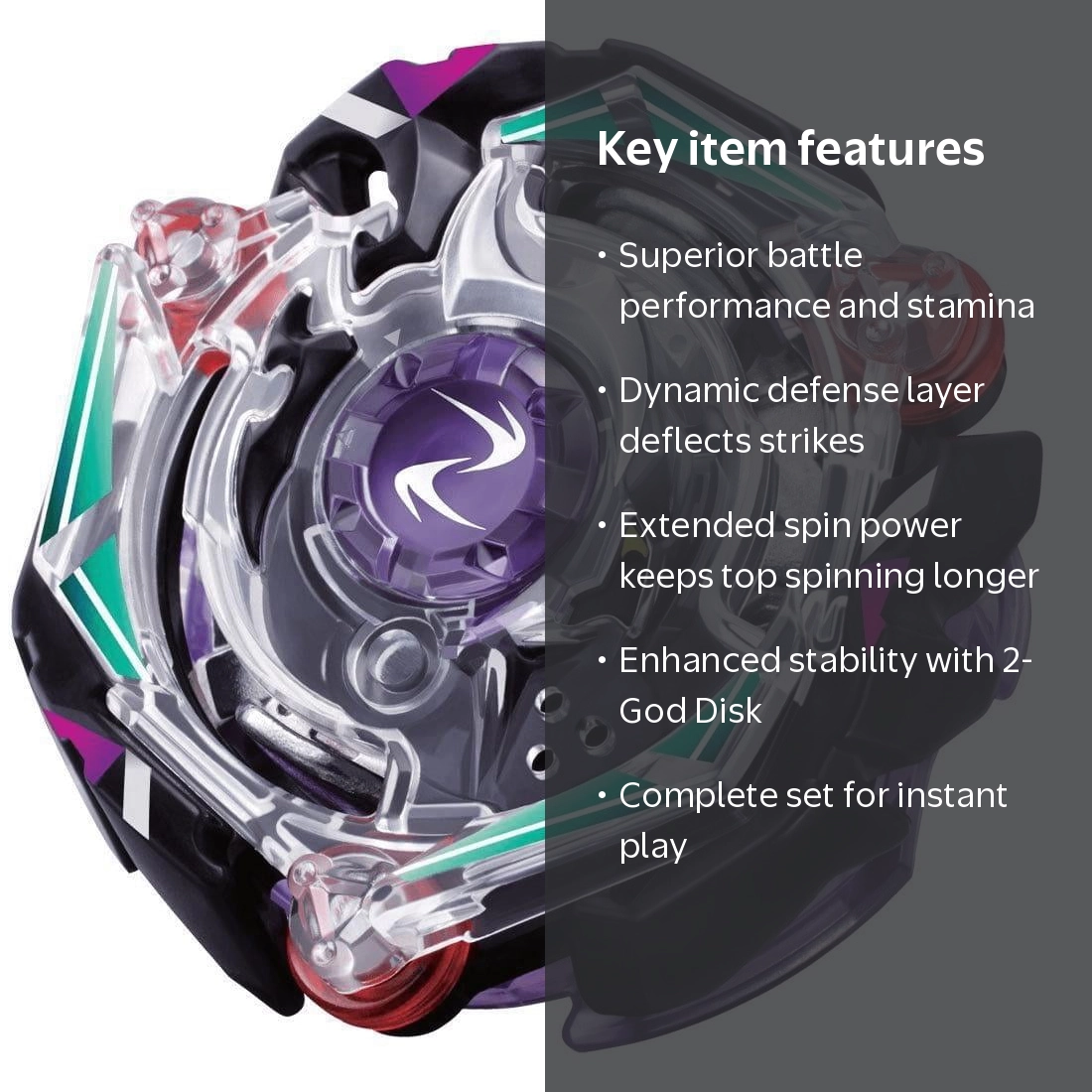 Takara Tomy Beyblade Burst B-74 Starter Kreis Satan .2G.Lp w