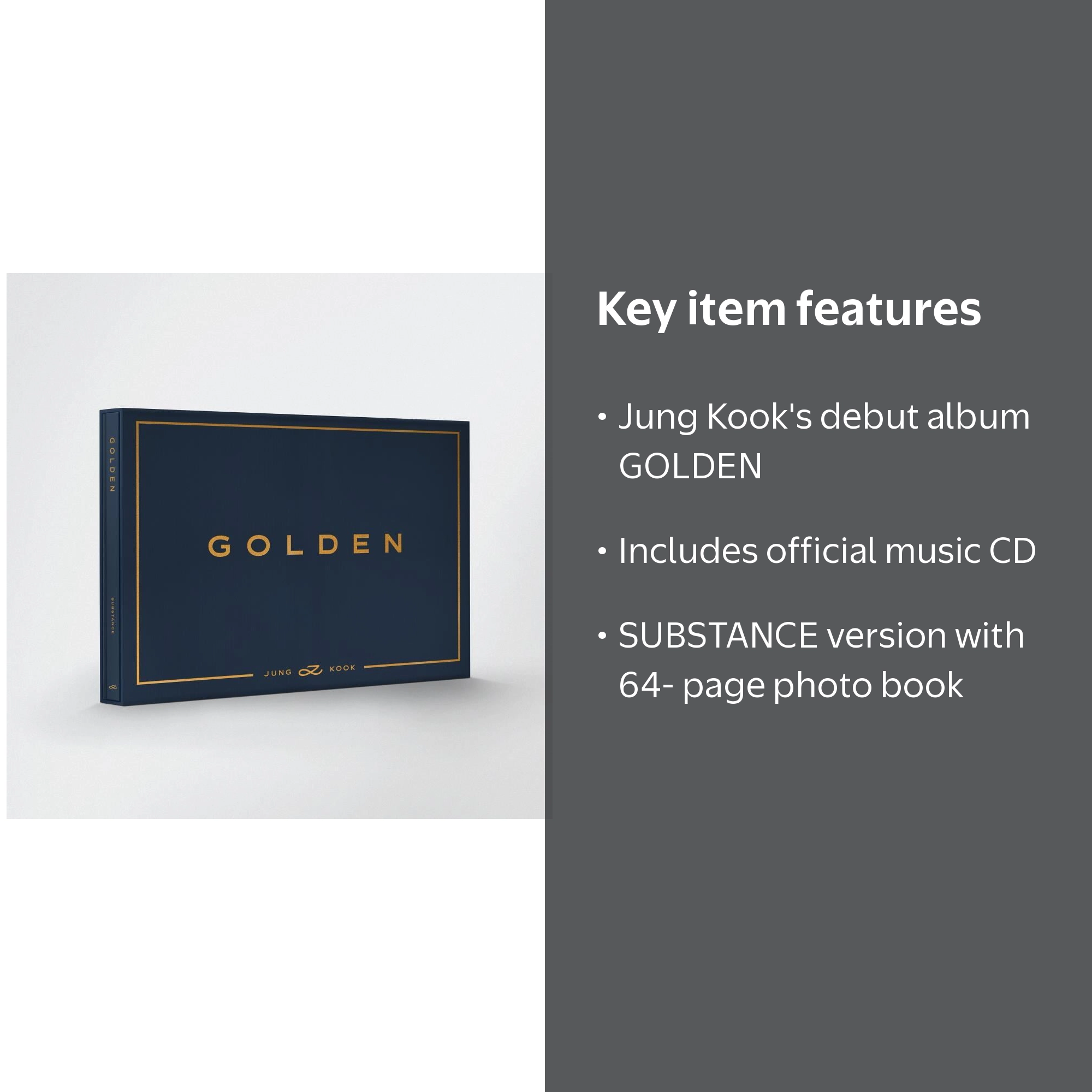 BTS, CD, Golden (Substance), Jung Kook (BTS) - Golden CD - Walmart.com