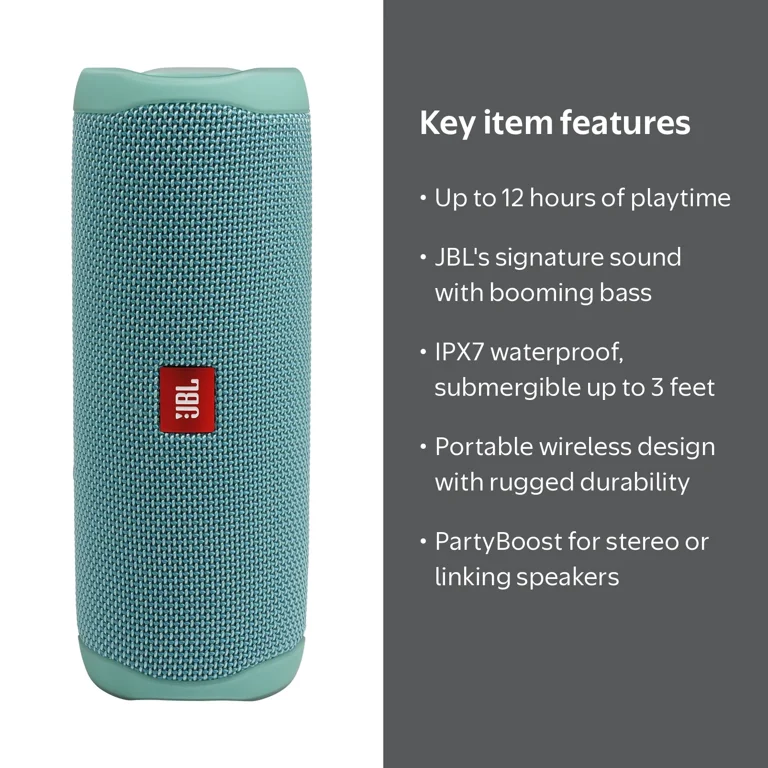 JBL, Flip 5, Blue, Waterproof, Portable Bluetooth Speaker JBL, Flip 5, Blue, Waterproof, Portable Bluetooth Speaker