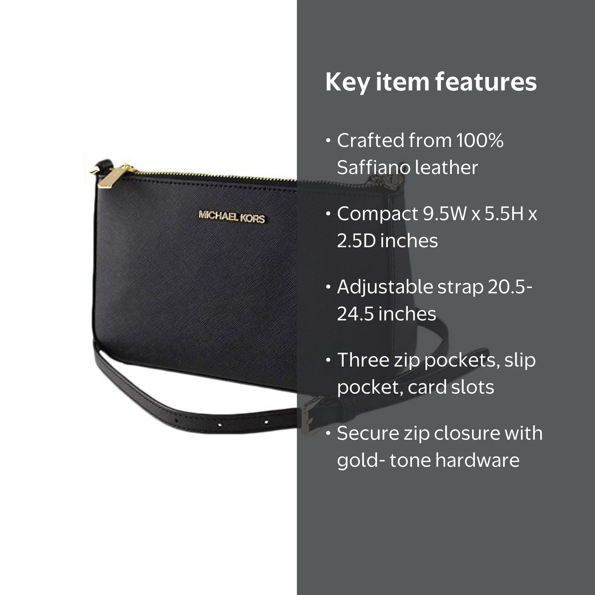 Michael Kors Jet Set Travel Medium Pouchette Crossbody Bag Mk