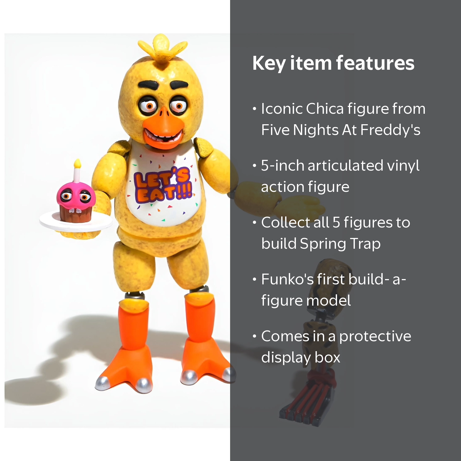 Funko, Action Figure, FNAF Chica, 5 inches articulated vinyl