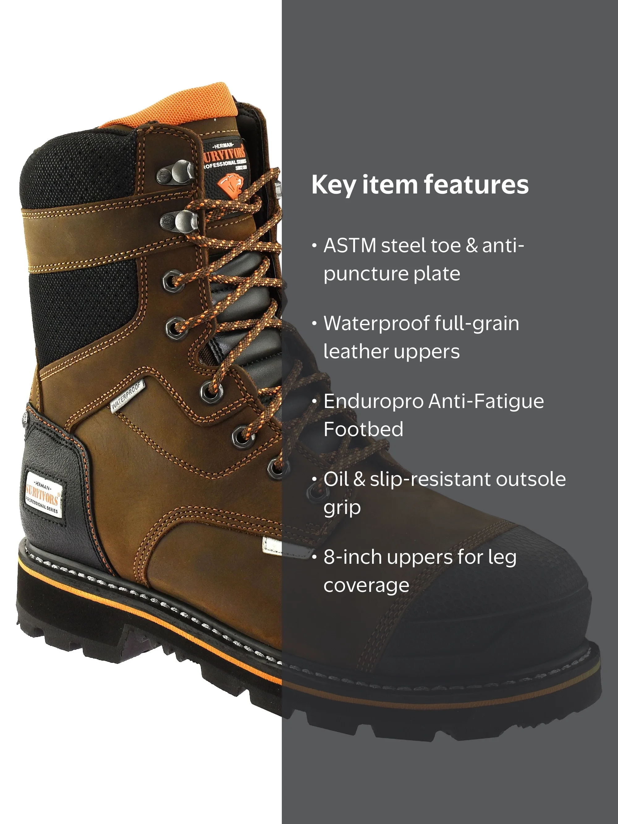 Herman Survivors Professional Men's Dozier Waterproof 8