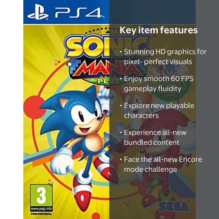 SEGA, Sonic Mania Plus, PS4, Classic Sonic Experience - Walmart.com