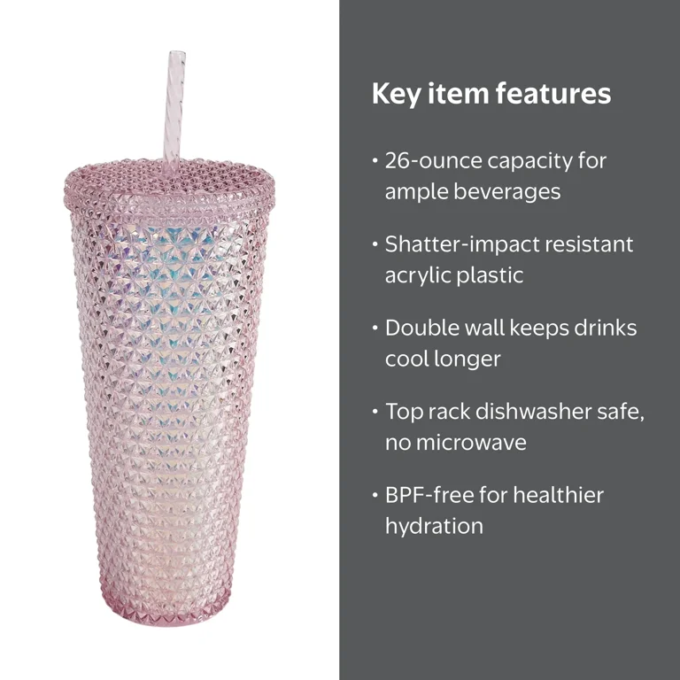 Mainstays 26-Ounce Capacity Plastic Double Wall Insulated