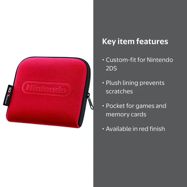 Nintendo 2DS Carrying Case, Red (Nintendo 2DS) - Walmart.com